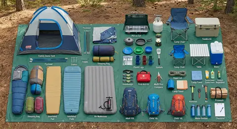 Camping gear available to rent