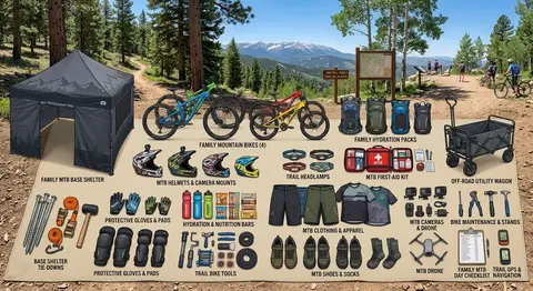 Mountain biking gear available to rent