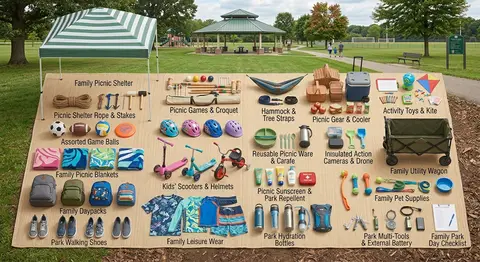 Park & picnic gear available to rent